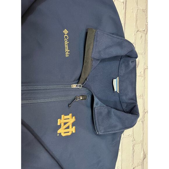 Men’s Notre Dame Football 
Jacket Columbia Ascender Navy Size 2XL A632 - Picture 8 of 8
